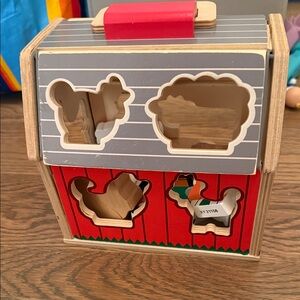 Melissa and Doug Farmhouse Animal Shape Sorting Toy